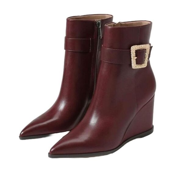 Sam Edelman Women’s Weslie Buckle Wedge Boots 6 - Picture 7 of 12